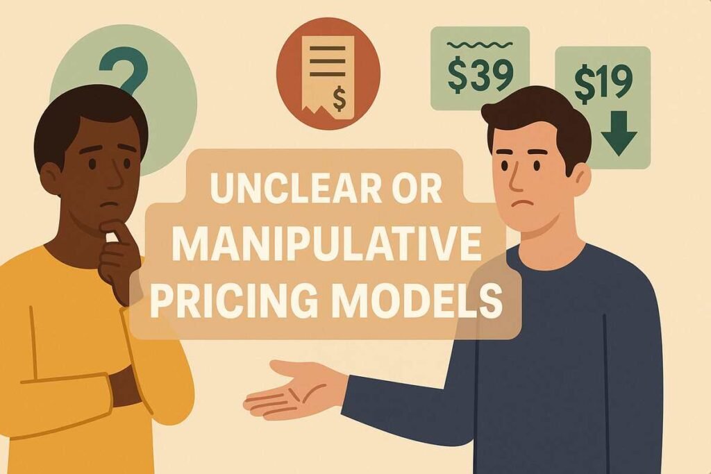Unclear or Manipulative Pricing Models